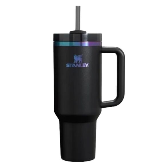 Stanley 40 oz. Quencher H2.0 FlowState Tumbler Black Chroma Water Cup Bottle NEW - Picture 1 of 8